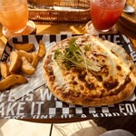 カフェ キタラワ - キーマカレーピザ