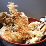 武柳庵 - ランチ天丼＊海老天 1本＊野菜天 5種