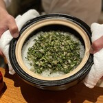 日本料理 別府 廣門 - 山菜の土鍋ごはん