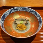 日本料理 別府 廣門 - 佐伯港のアワビと雲丹は80歳の海人さんの雲丹