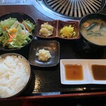 焼肉のじま - 阿波牛焼肉定食1600円