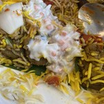 Halima kebab biryani - ライタを掛けて