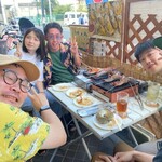 Kushi minato - 豪快BBQこの日は伊勢海老・さざえ等焼肉・ステーキを豪快に盛り上がり。。