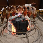 柳家 - あまごが焼かれてます♪