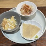 Tokusen Hiyamugi Kiwadachi - おつまみ3種盛り