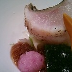 おおたに - 6300円コースの1品・アイナメの焼き霜造り