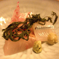 米倉 - お造り
                鮃
                鯨
                細魚
                煎り酒 柚子胡椒
                
                