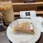 Kafe Do Kuri E Riburu - 桃のタルト＆アイスカフェオレ