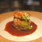 イタリアン チャイナバル村塾 - 国産牛ハンバーグロッシーニ風