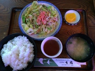 Shichifuku Oshi Yokuji Dokoro - 野菜炒め定食　\680，このボリュームは…良い！