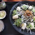 そば処みよし - あげ餅そば、冷たいの大盛り！