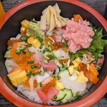 Sushi U Getsu - 【2024/4】ばらちらし丼(シャリ小)＋ネギトロ