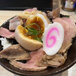 Torisoba Susuru - つけ麺"全のせ" トッピング"オリジナル丼"