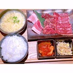 肉匠みちば - 上ハラミ・上カルビMIX定食。