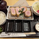 とんかつ中村 - 甘とろ豚（愛媛）ロース・ヒレ食べ比べ定食