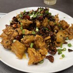 中華料理 唐食 - 予約限定ラーズーチー。電話でカラドリ(辛鶏?)というと伝わった。このクオリティなかなかない。