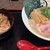 麺匠如月 - 料理写真:ラーメンとチャーシュー丼。同じ味なんだろうけどフードコートみたいな雰囲気だから味が半減します