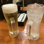 七輪焼肉 安安 道玄坂店 - とりビー&レモンサワー