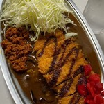 カレーのチャンピオン  - チキンカツカレージャンボ＋辛肉みそ、の化粧後