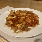 Touka rin - 小海老と卵の炒めチリソースあんかけ！