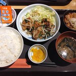 轍 - マグロ脳天肉スタミナ焼きセット（1540円）