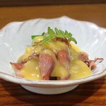 桶家乃隠居 - ほたるいかとわけぎぬたあえ