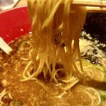 Ippuudou - 細麺硬め　スープ混ぜ混ぜ