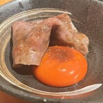 近江牛焼肉 肉の流儀 肉魂 - 焼きすき 特選ロース 龍のたまご味噌醤油