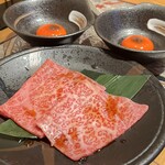 近江牛焼肉 肉の流儀 肉魂 - 焼きすき 特選ロース 龍のたまご味噌醤油