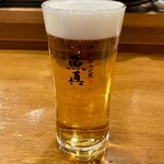 魚真 新宿店 - 乾杯ビール