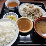 Uchuuken Shokudou - とんバラ定食　普通盛り