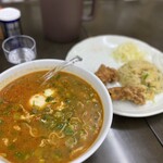 龍星 - 龍星ラーメンに半チャンから揚げ