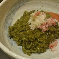 魚斉 - アワビの肝リゾット