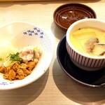 Hamazushi - 白子＆あん肝ポン酢・茶碗蒸し