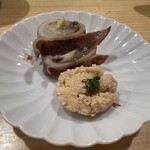 鮨　まつ本 - 子持ちヤリイカ＆鯛の卵