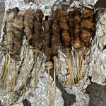 串焼 和坊 - どれも小ぶりながら美味しいかったです。レモン汁に付けて食べると、また一味違って美味しかったです。