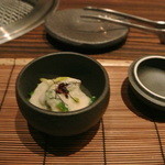 秋田牛玄亭 山王別館 - 前菜　帆立と菜花の山掛け