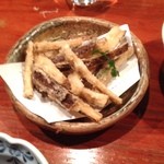 魚鮮 - ごぼうの天ぷら