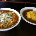 上海菜 - マーボー麺＋天津飯セット￥700