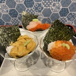 SAKANA&SAKE ちょこっと - 名物グラス軍艦です。