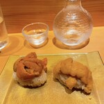 SUSHI TOKYO TEN、 横浜店 - うにの食べ比べ　贅沢〜♪