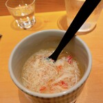 SUSHI TOKYO TEN、 - 茶碗蒸し　カニがたくさん！