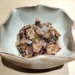 鮨 美幸 - ホタルイカとわさび菜のシャリ和え
