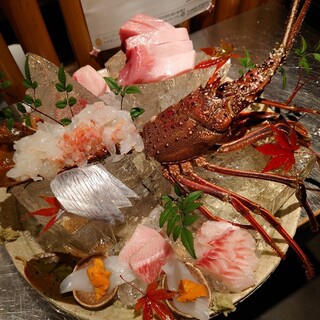 和歌山県の新鮮な魚介が中心のお造り盛り合わせが絶品！