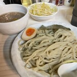 元祖敏々亭 びんびん - 極太つけ麺950円＋しらがねぎ150円