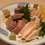 Binchou Sumibi Yakitori Kadokura Shouten - ◆肉刺盛り　990円