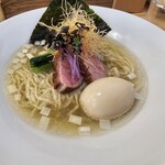 Chuukasoba Ichimatsu - 【限定】鴨らぁめん塩＋味玉　1300＋150円