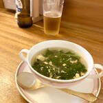 創作料理Ryota  - ほうれん草と小卵のダシスープ