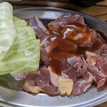 コケコッコー共和国 - 平日限定ランチの平飼い鶏（親鶏かため）味噌ダレ(⁠^⁠^⁠)