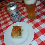 OSTERIA NAKANO - ノンアルコールビールとフォカッチャ　　フォカッチャが美味しいです